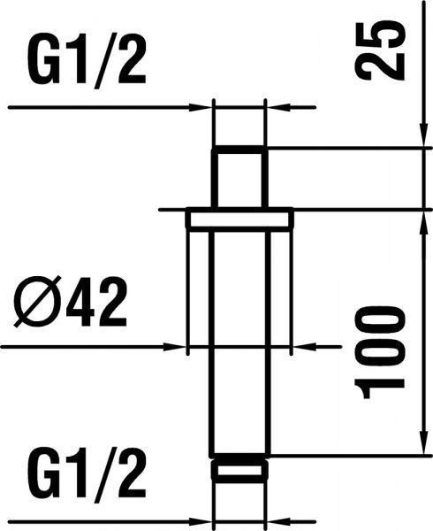 Kartell by Laufen Brausedeckenarm für Regenbrause, 10cm