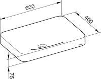 Vorschau: Keuco Edition 400 Keramik-Einbauwaschtisch ohne Hahnloch, weiß, 60x7,5x40cm 31570317500