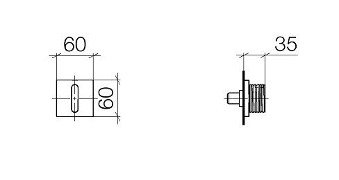 Dornbracht CL.1 Unterputzventil mit WAVES Struktur, rechtsschließend, kalt