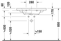 Vorschau: Duravit DuraStyle Waschtisch 78,5x40cm, mit Überlauf, ohne Wondergliss, Ausführung kurz, weiß 2337780000