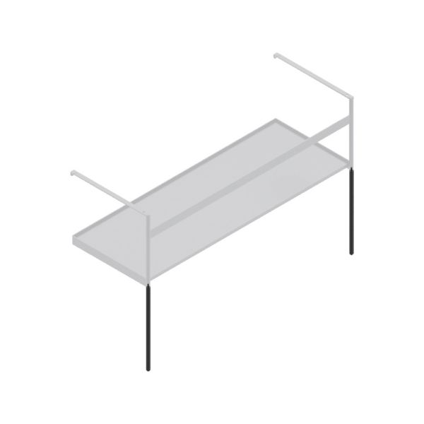 Catalano Füße für Metallkonsole, schwarz satiniert