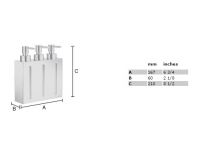 Vorschau: Smedbo Outline 3-fach Seifenspender Wandmontage, chrom