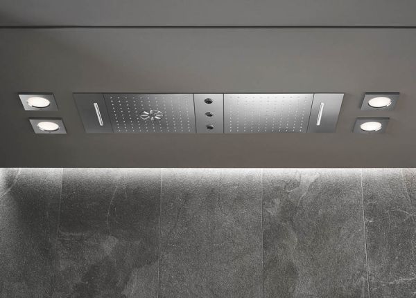 Grohe Rainshower Aqua Duo Deckenbrause inkl. Rohbau-Set, 2 Strahlarten, chrom