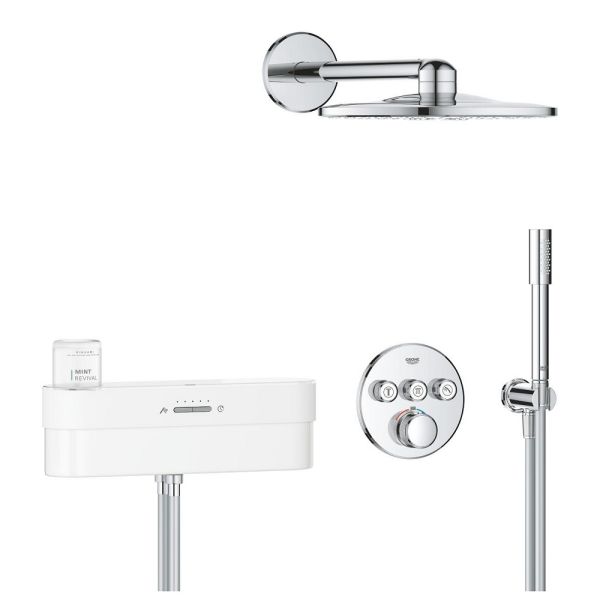 Grohe Grohtherm SmartControl PUREFOAM Duschsystem Unterputz mit Rainshower SmartActive 310, chrom 1058120000