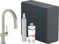 Vorschau: Hansgrohe Aqittura SodaSystem StarterSet edelstahl 76806800