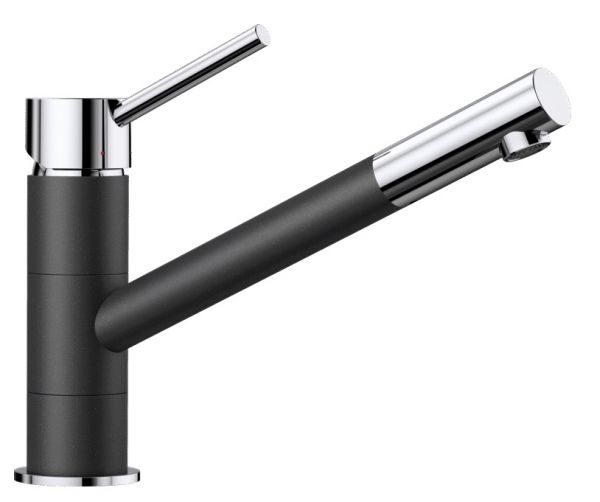 Blanco Kano Küchen-Einhebelmischer, SILGRANIT®-Look zweifarbig, anthrazit-chrom 525028