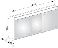 Vorschau: Keuco Edition 400 Spiegelschrank 1 Lichtfarbe für Wandvorbau 141x65cm