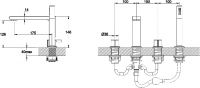 Vorschau: Avenarius Linie 230 4-Loch Wanne-Brause-Batterie