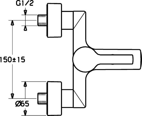 Hansa Hansaronda Einhand-Wannen-Batterie, für Wandaufbau, chrom