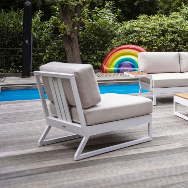 KETTLER OCEAN SKID PLATFORM Mittelteil Sunbrella®, weiß matt linen chalk 0105939-5220