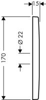 Vorschau: Axor Citterio Wandplatte eckig, chrom