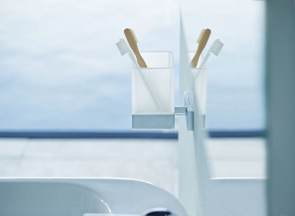 Duravit Karree Zahnputzbecher wandhängend, chrom 0099511000