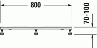 Vorschau: Duravit Tempano Fußgestell 80x80cm