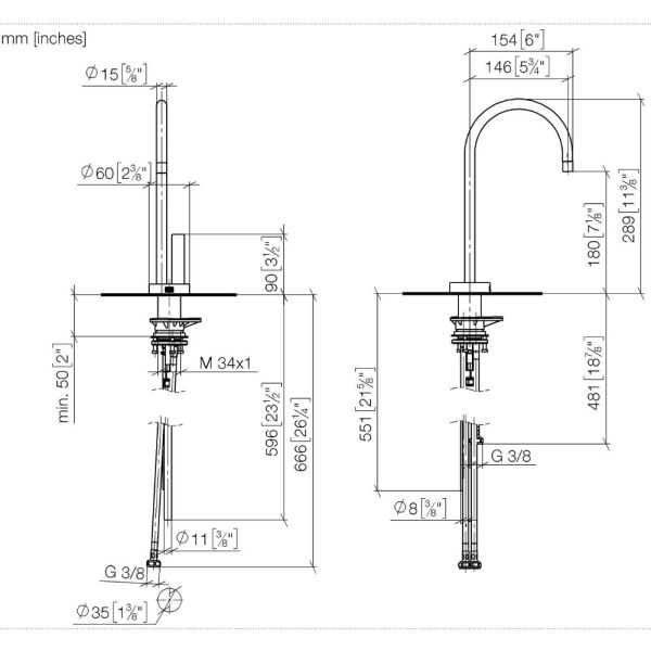 Dornbracht Tara Ultra hot & cold water dispenser Küchenarmatur