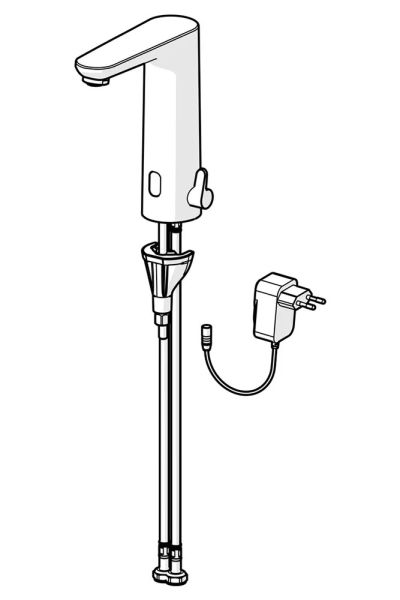 Hansa Hansaelectra Digital Infrarot-Waschtischarmatur Netzbetrieb, hoher Auslauf, chrom