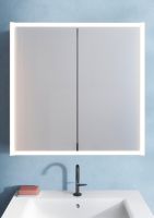 Burgbad rl20 Spiegelschrank 81x80cm mit Klarglas Lichtrahmen, Griff schwarz SPVM080F6947G0291 Burgbad rl20 Spiegelschrank 81x80cm mit Klarglas Lichtrahmen, Griff schwarz SPVM080F6947G0291