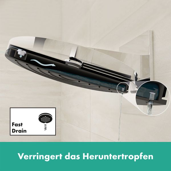 Hansgrohe Pulsify S Duschsystem 260 EcoSmart 1jet mit ShowerTablet Select 400 Thermostat, schwarz