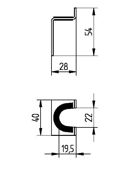 Avenarius Universal Wandhalter mit 2 Haken selbstklebend, chrom