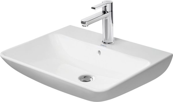 Duravit ME by Starck Waschtisch rechteckig 65x49cm, mit Hahnloch und Überlauf, weiß seidenmatt 2335653200