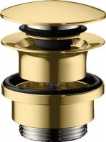 Vorschau: Hansgrohe Push-Open Ablaufgarnitur für Waschtisch- und Bidetmischer 50100820 polished gold optic