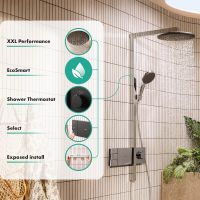 Vorschau: hansgrohe Raindance Alive S Duschsystem 300 2 Strahlarten, EcoSmart, brushed black chrome