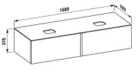 Vorschau: Laufen IL BAGNO ALESSI ONE Schubladenelement 1600, Ausschnitt links & rechts, HL, WT H818975/6/7/8