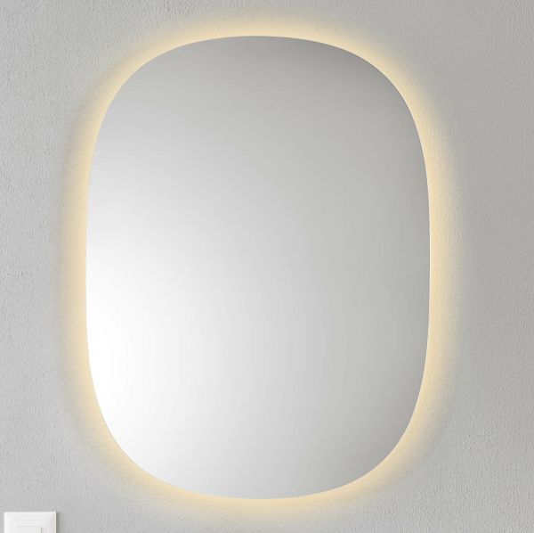 Geberit Option Oval Lichtspiegel 60x80cm mit indirekter Beleuchtung