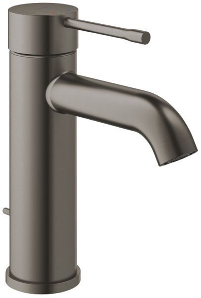 Grohe Essence Einhand-Waschtischbatterie mit Ablaufgarnitur S-Size, hard graphite gebürstet 23589al1