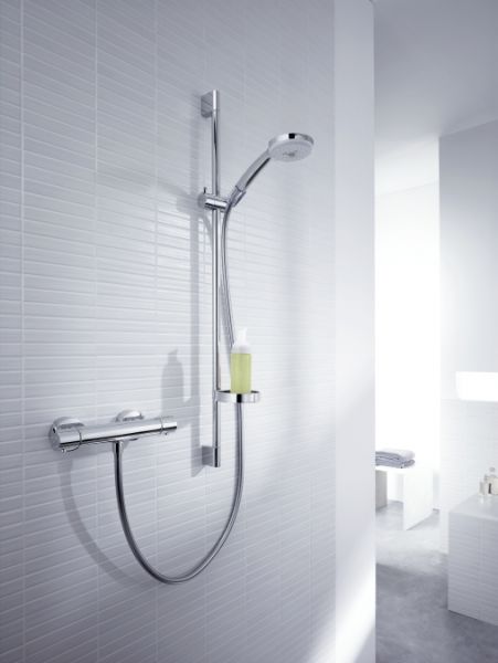 Hansgrohe Croma 100 Brausesystem Aufputz Multi mit Ecostat Comfort Thermostat, 65cm, chrom 27086000