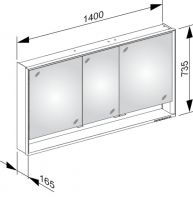 Vorschau: Keuco Royal Lumos Spiegelschrank für Wandvorbau 140x73,5cm