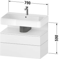 Vorschau: Duravit Qatego Unterschrank 79x47cm in weiß supermatt Antifingerprint, mit offenem Fach