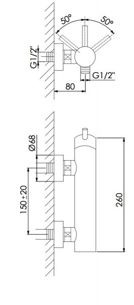 Steinberg Serie 100 Brause-Einhebelmischer-Batterie 12, rosè gold 1001220RG 11