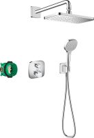 Hansgrohe Croma E Duschsystem Unterputz 280 1jet mit Ecostat E, chrom