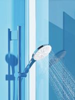 Vorschau: Grohe Rainshower SmartActive 130 Regendusche Handbrause, 3 Strahlarten, moon white 26574LS0