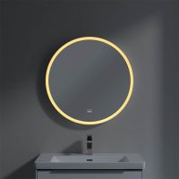 Vorschau: Villeroy&Boch Subway 3.0 LED-Spiegel Ø71,2cm, mit Sensordimmer, weiß matt