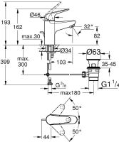 Vorschau: Grohe Euroeco Einhand-Waschtischbatterie S-Size mit Ablaufgarnitur, chrom