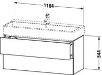 Vorschau: Duravit L-Cube Waschtischunterschrank wandhängend 118x46cm mit 2 Schubladen für Vero Air 235012