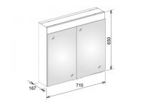 Vorschau: Keuco Edition 400 Spiegelschrank mit Spiegelheizung für Wandvorbau 71x65cm