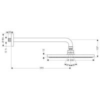 Vorschau: Hansgrohe Raindance S 300 Air 1jet Kopfbrause mit Brausearm 39cm, chrom