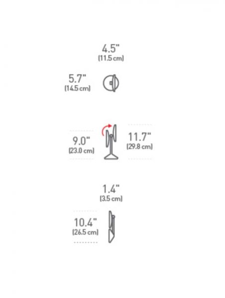 simplehuman faltbarer Sensorspiegel Ø12cm, 10-fach, wiederaufladbar, edelstahl gebürstet