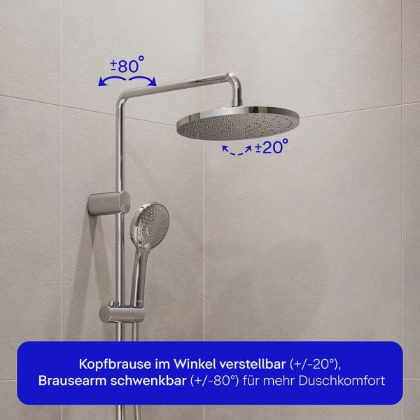 Duravit Shower Systems Duschsystem mit Wanneneinlauf, chrom