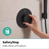Vorschau: hansgrohe Ecostat Comfort S Thermostat Unterputz für 2 Funktionen, schwarz matt