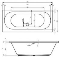 Vorschau: RIHO Easypool 3.1 Carolina Rechteckwanne 180x80cm elektronische Bedienung, weiß