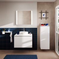 Vorschau: hansgrohe Xilesa E Konsole 78x55cm für Aufsatzwaschtisch mittig ohne Hahnloch