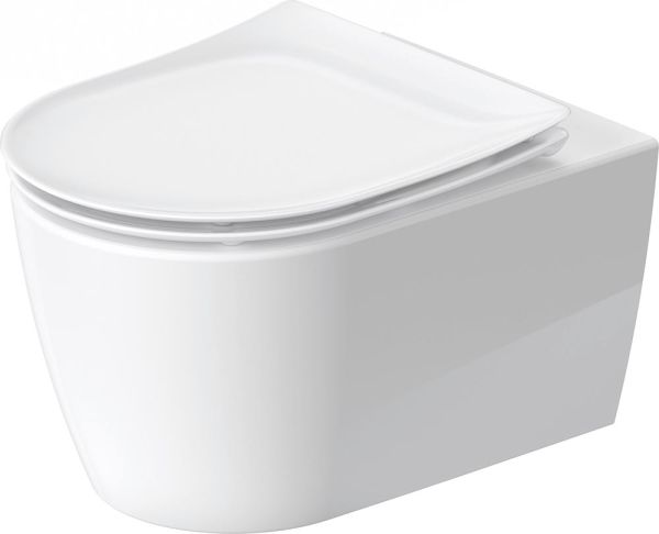 Duravit Soleil by Starck Wand-WC HygieneFlush Set inkl. WC-Sitz mit Absenkautomatik 54x37cm, rimless, HygieneGlaze, weiß 45910920A1