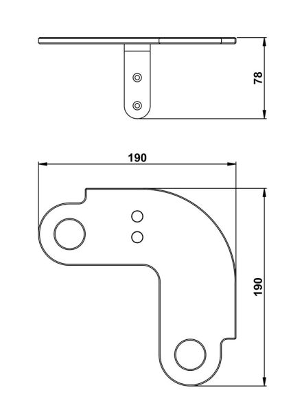 Giese Slimbord Eck-Ablage mit Halter für Rasierer, Befestigung links, weiß/chrom
