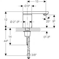 Vorschau: Geberit Waschtischarmatur Typ 186, Batteriebetrieb, chrom