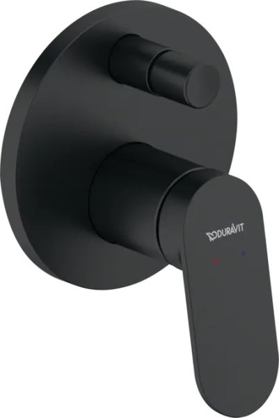 Duravit Wave Einhebelmischer Unterputz Set rund, schwarz matt