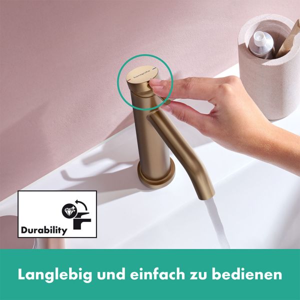 Hansgrohe Tecturis S Waschtischarmatur 110 mit Zugstangen-Ablaufgarnitur, brushed bronze