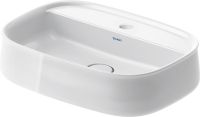 Vorschau: Duravit Zencha Aufsatzbecken 55x39cm WonderGliss weiss 23745500711